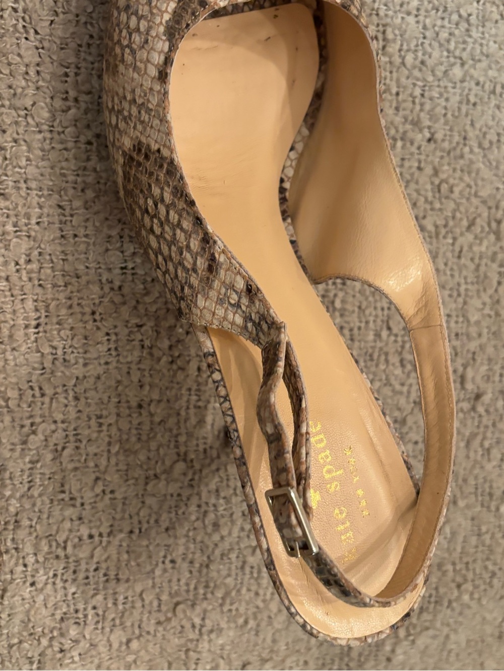 Kate Spade Python Platform Slingback Heels - Picture 6 of 11